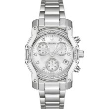 Bulova Diamond Collection Polished Bracelet Silver Dial Women's watch