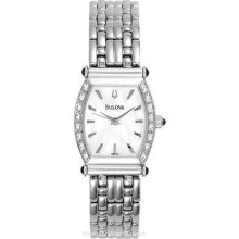Bulova Ladies 16 Diamond & Mother of Pearl Dress Watch - Stainless 96R39