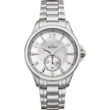 Bulova Ladies Adventurer Crystal White Steel 96P116 Watch