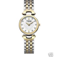 Bulova Ladies Diamond Inlay Two Tone Braclet Wristwatch