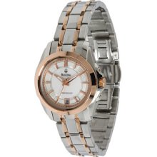 Bulova Ladies Precisionist Longwood - Mother of Pearl Dial - Two-Tone 98M106