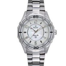 Bulova Ladies` Sport Watch With Mother Of Pearl Dial