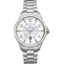 Bulova Ladies Stainless Steel Adventurer Mother Of Pearl Dial Link Bracelet 96M109