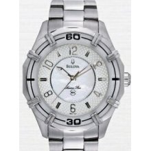 Bulova Marine Star Solano Ladies` Stainless Steel Mother-of-pearl Watch