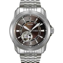 Bulova Men's Automatic Skeleton Stainless Steel 96A101 Watch