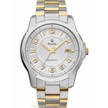 Bulova Mens Claremont Precisionist Silver Dial Stainless 98B140