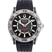 Bulova Mens Precisionist Black Rubber Strap 96B155 Watch