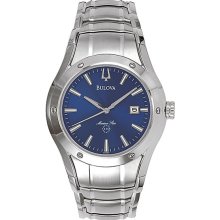 Bulova Men's Stainless Steel Marine Star Blue Dial 96G92