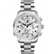 Bulova Precisionist Wilton Chrono Mens Watch Silver/White 96B183