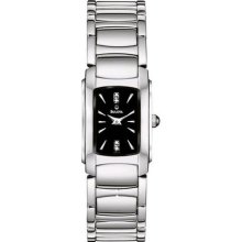 Bulova Women's 96P110 Diamond Black Dial Bracelet Watch