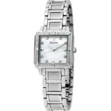 Bulova Women's 96r107 Diamond Accented Mother Of Pearl Dial Watch