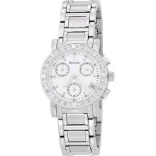 Bulova Womens Diamond Chronograph Quartz Watch 96r19