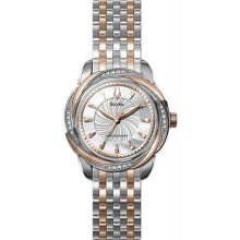 Bulova Womens Rose Two Tone Precisionist Brightwater Quartz Mother Of Pearl ...