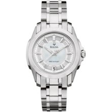 Bulova Women's Stainless Steel Case Date Rrp $450 Watch 96m108