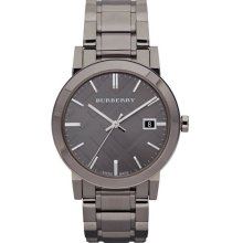 Burberry Stainless Steel Bracelet Watch with Check Etching, 38mm