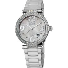 Burgi Women's Quartz Date Ceramic Bracelet Watch (Ceramic)