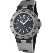 Bvlgari Men's Diagono Carbon Fiber Dial Watch TI44BTAVTD/SLN