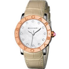 Bvlgari Women's Bvlgari Bvlgari White Mother Of Pearl Dial Watch BBL37WSPGL/12