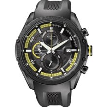 CA0125-07E - Citizen Eco-Drive Black Sports Chronograph Watch
