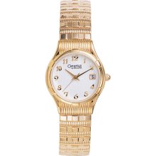 Caravelle by Bulova Women's Goldtone with White Dial Watch Women's