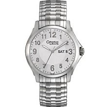 Caravelle Expansion Bracelet Silver Dial Men's watch