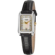 Caravelle Women's Strap Silver Dial Leather Watch ...
