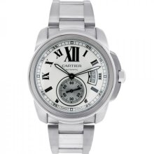 Cartier Calibre de Cartier Silver Dial Stainless Steel Automatic Mens Watch W7100015