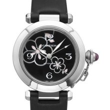 Cartier LU Pasha Flower Dial Stainless Steel Watch