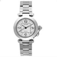 Cartier Men's Pasha Stainless Steel Swiss Automatic White Dial Watch