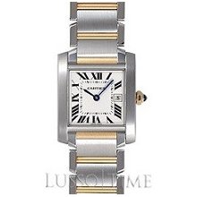 Cartier Tank Francaise Medium Stainless Steel & 18K Yellow Gold Unisex Watch - W51012Q4