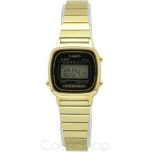 Casio Alarm Digital La670wga-1df | Metal Bracelet | Chronograph | Day/date |