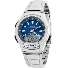 Casio AQ180WD-2A Men's Blue Dial Ana-Digi Illuminator Light Sport Stai