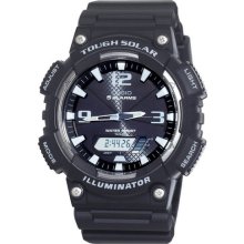 Casio Aqs810w-1a Men's Tough Solar Illuminator Rubber Strap Ana-digital Watch