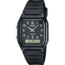 Casio Aw-48h-1bvef Quartz Analogue-digital Gents Watch With A Black Dial And Bla