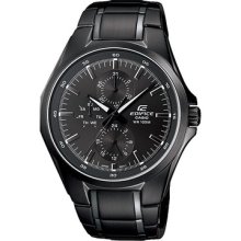 Casio Edifice Ef-339bk-1a1vef Ef-339bk-1a1 Black Ion Day Date Model