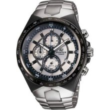Casio EF534D-7A Stainless Steel Edifice Silver Tone Dial Analog Quartz