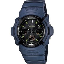 Casio G-shock Awr-m100nv-2a Navy Tough Solar Analog Digital Watch