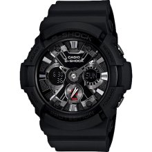 Casio G Shock Classic GA201-1A Black Silver Face LED Digital 2012