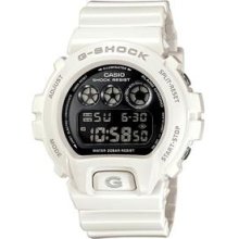 Casio G Shock Watch DW6900NB 7 Men s Black Digital Dial White Resin