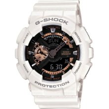 Casio GA110RG-7A White G-Shock Rose Gold Digital Dial Anti-Magnetic