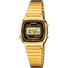 Casio Ladies Watch GOLD Metal Band LA670WG-1 Woman