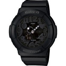 Casio Ladiess Black Neon Illuminator Alarm BGA-131-1B Watch