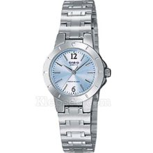 Casio Ltp-1177A-2Aef Ladies Watch Quartz Analogue Blue Dial Silver Steel Strap