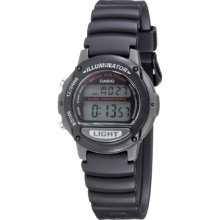 Casio Lw-22H-1Aves Unisex Digital Quartz Watch With Black Resin Strap