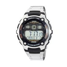 Casio Men's AE2000WD-1AV Silver Stainless-Steel Quartz Watch with ...