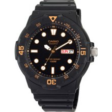 Casio Mens Analog Dive Style Watch with Black Face Black
