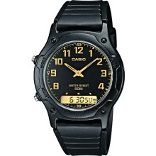 Casio Men's Analogue Digital Watch Aw-49H-1Bvef With Resin Combi Strap