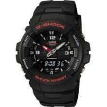 Casio Mens Anti-magnetic G-shock Watch Analog Digital Black G100-1bv 200m Wr
