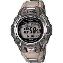 Casio Men's Atomic-Solar G-Shock Watch, Stainless-Steel Bracelet