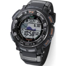 Casio Men's Black Multi-Band 6 Atomic Triple Sensor Solar Pathfinder ProTrek Digital PRW2500-1